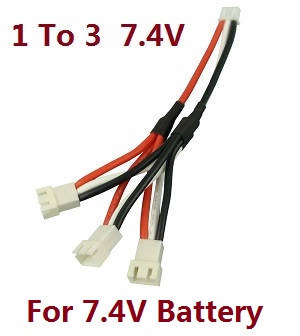 WPL B-16 B16-1 B-16K Military Truck RC Car spare parts 1 to 3 charger wire (For 7.4V battery)