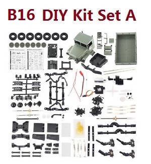 WPL B-16 B16-1 B-16K Military Truck RC Car spare parts DIY Kit Set Green A