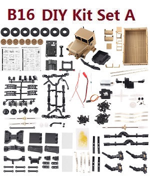 WPL B-16 B16-1 B-16K Military Truck RC Car spare parts DIY Kit Set Yellow A