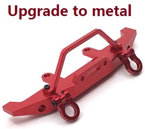 WPL B-16 B16-1 B-16K Military Truck RC Car spare parts front bumper (upgrade to metal) Red