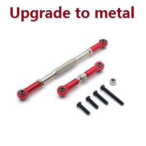 WPL B-16 B16-1 B-16K Military Truck RC Car spare parts connect steering rod set (Metal) Red