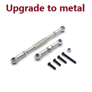 WPL B-16 B16-1 B-16K Military Truck RC Car spare parts connect steering rod set (Metal) Silver