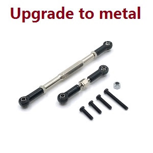 WPL B-16 B16-1 B-16K Military Truck RC Car spare parts connect steering rod set (Metal) Black