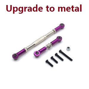 WPL B-16 B16-1 B-16K Military Truck RC Car spare parts connect steering rod set (Metal) Purple