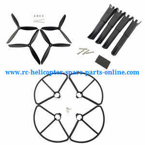MJX Bugs 2 B2C B2W RC quadcopter spare parts todayrc toys listing 3-leaf main blades + protection frame set + undercarriage set