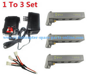 MJX Bugs 2SE B2SE RC Quadcopter spare parts todayrc toys listing 1 To 3 charger set + 3*7.4V 1800mAh battery set