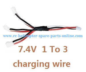 MJX Bugs 3H B3H RC Quadcopter spare parts todayrc toys listing 1 to 3 charger wire 7.4V