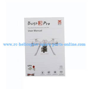 MJX Bugs 3 Pro, B3 Pro RC Quadcopter spare parts todayrc toys listing English manual book