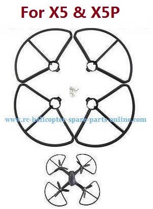 JJRC JJPRO X5 X5P RC Drone Quadcopter spare parts todayrc toys listing protection frame set (Black)