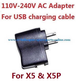 JJRC JJPRO X5 X5P RC Drone Quadcopter spare parts todayrc toys listing 110V-240V AC Adapter for USB charging cable - Click Image to Close