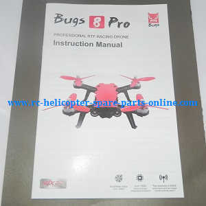 MJX Bugs 8 Pro, B8 Pro RC Quadcopter spare parts todayrc toys listing English manual book