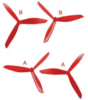 Bayangtoys X16 RC quadcopter drone spare parts todayrc toys listing upgrade 3-leaf main blades (Red)