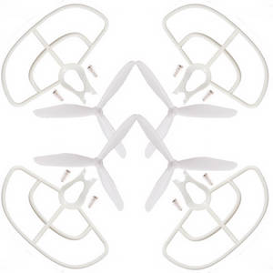 Bayangtoys X16 RC quadcopter drone spare parts todayrc toys listing protection frame set + 3-leaf main blades (White)
