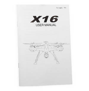 Bayangtoys X16 RC quadcopter drone spare parts todayrc toys listing English manual book