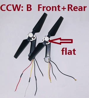 MJX B7 Bugs 7 RC drone quadcopter spare parts todayrc toys listing side bar motor set with B blades (CCW: B Front and Rear)