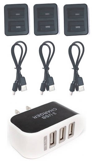 MJX B7 Bugs 7 RC drone quadcopter spare parts todayrc toys listing 3-In-1 USB charger adapter + 3* USB charger wire and box