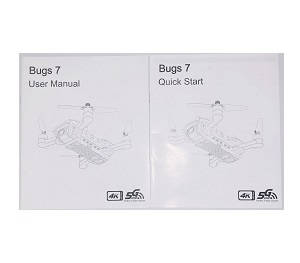 MJX B7 Bugs 7 RC drone quadcopter spare parts todayrc toys listing English manual book