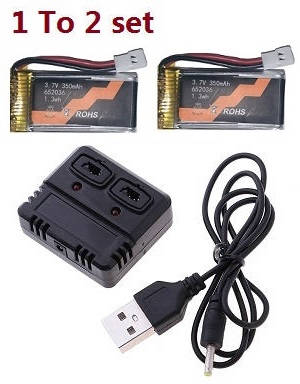 C119 Firefox RC Helicopter spare parts todayrc toys listing 1 to 2 charger set + 2* 3.7V 350mAh battery set