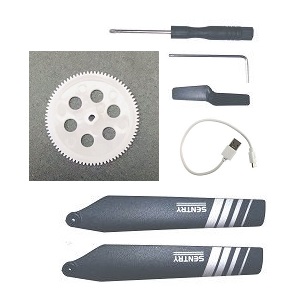C127 RC Helicopter Drone spare parts main blades + tail blade + USB wire + screwdriver + wrench + main gear