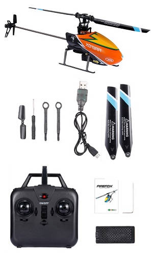 Firefox C129 Helicopter with 1 battery RTF Orange