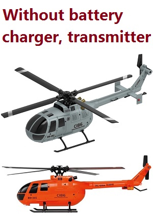 RC ERA C186 BO-105 C186 Pro RC Helicopter Drone without battery,charger,transmitter BNF Orange + Gray