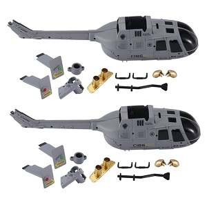 RC ERA C186 BO-105 C186 Pro RC Helicopter Drone spare parts body cover with decorative set Gray 2sets