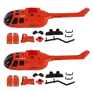 RC ERA C186 BO-105 C186 Pro RC Helicopter Drone spare parts body cover with decorative set Oragne 2sets - Click Image to Close
