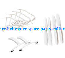 Aosenma CG035 RC quadcopter spare parts todayrc toys listing protection frame set + main blades + undercarriage (White)