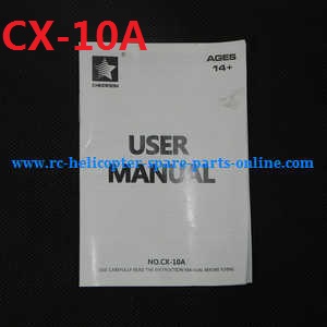 cheerson cx-10 cx-10a cx-10c cx10 cx10a cx10c quadcopter spare parts todayrc toys listing english manual instruction book (CX-10A)