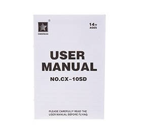 Cheerson CX-10SD RC quadcopter spare parts todayrc toys listing English manual instruction book