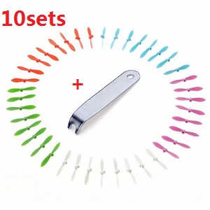 Cheerson CX-10W CX-10W-TX quadcopter spare parts todayrc toys listing main blades (10 sets) + Wrench