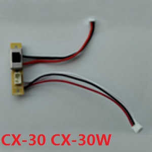 Cheerson cx-33 cx-33c cx-33s cx-33w cx33 quadcopter spare parts todayrc toys listing on/off switch wire plug (CX-30 CX-30W)