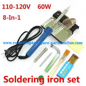 E010S E010C quadcopter spare parts todayrc toys listing 8-In-1 Voltage 110-120V 60W soldering iron set