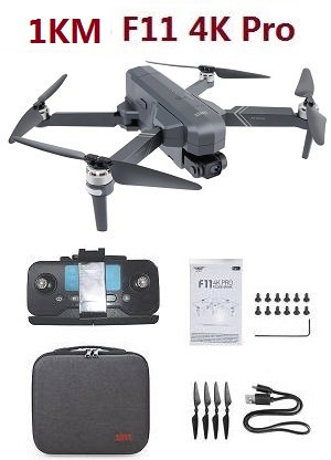 SJRC F11 4K Pro RC Drone with portable bag and 1 battey RTF