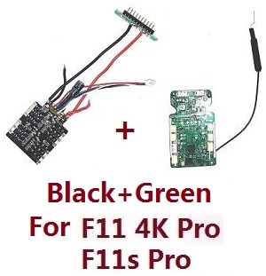 SJRC F11, F11 PRO, F11 4K PRO, F11s PRO, F11s 4k PRO RC Drone spare parts todayrc toys listing PCB receiver and power board (Only for F11 4K Pro and F11s Pro) Black+Green - Click Image to Close