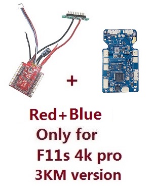 SJRC F11, F11 PRO, F11 4K PRO, F11s PRO, F11s 4k PRO RC Drone spare parts todayrc toys listing PCB receiver and power board (Only for F11s 4K Pro 3km version) Red+Blue