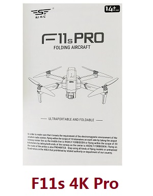 SJRC F11, F11 PRO, F11 4K PRO, F11s PRO, F11s 4k PRO RC Drone spare parts todayrc toys listing English manual book (Only for F11s 4K Pro) - Click Image to Close