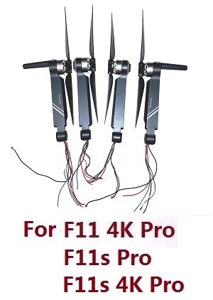 SJRC F11, F11 PRO, F11 4K PRO, F11s PRO, F11s 4k PRO RC Drone spare parts todayrc toys listing side motors bar set + main blades (Only for F11 and F11 Pro)