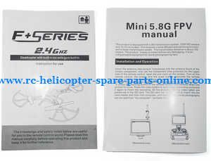 DFD F183 F183D quadcopter spare parts todayrc toys listing English manual instruction book (F183D H8D)
