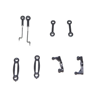 SYMA F3 helicopter spare parts todayrc toys listing connect buckle set (upper + lower + servo connect buckle (1x short + 1x long) + shoulder fixed parts total 8PCS)