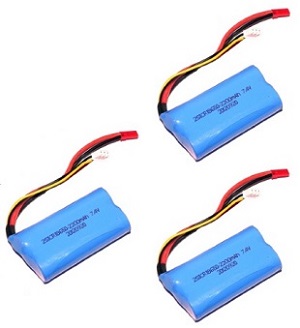 MJX F45 F645 helicopter spare parts todayrc toys listing battery 7.4v 2200mAh red JST plug 3pcs