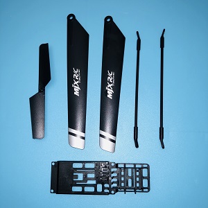 MJX F49 F649 Tail support bar and fixed set + Tail blade + Main blades + Bottom board set