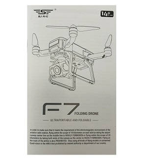 SJRC F7 4K Pro RC Drone spare parts todayrc toys listing English manual book