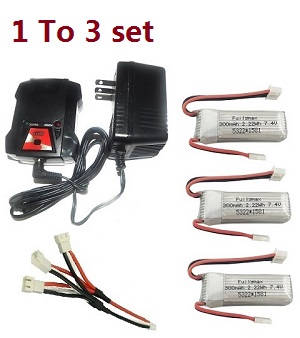 Wltoys WL F959 F959S Airplanes Helicopter spare parts todayrc toys listing 1 to 3 charger and balance charger set + 3*7.4V 300mAh battery set