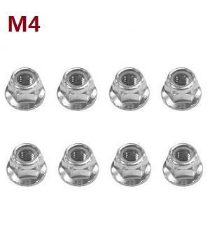 Feiyue FY01 FY02 FY03 FY03H FY04 FY05 RC truck car spare parts todayrc toys listing M4 nuts 8pcs - Click Image to Close