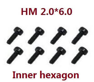Feiyue FY06 FY07 RC truck car spare parts todayrc toys listing inner hexagon screws HM 2.0*6.0 8pcs