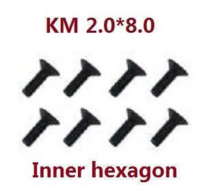 Feiyue FY06 FY07 RC truck car spare parts todayrc toys listing inner hexagon screws KM 2.0*6.0 8pcs