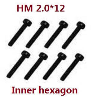 Feiyue FY06 FY07 RC truck car spare parts todayrc toys listing inner hexagon screws HM 2.0*12 8pcs