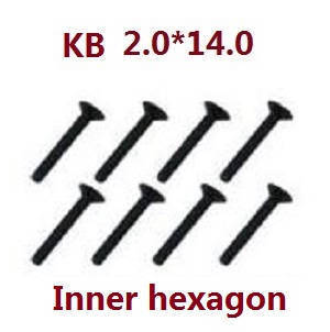 Feiyue FY06 FY07 RC truck car spare parts todayrc toys listing inner hexagon screws KB 2.0*14 8pcs