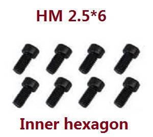 Feiyue FY01 FY02 FY03 FY03H FY04 FY05 RC truck car spare parts todayrc toys listing inner hexagon screws HM 2.5*6 8pcs - Click Image to Close